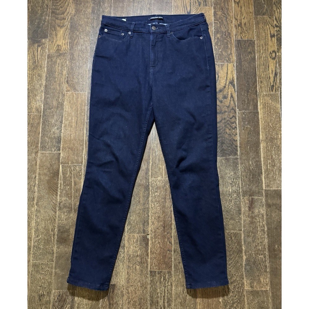 Calvin Klein Jeans‎ Womens Size 12 Blue High Rise Skinny Stretch Denim Repreve